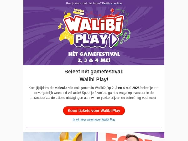 🎮 Walibi Play: Hét gamefestival voor jong en oud!
