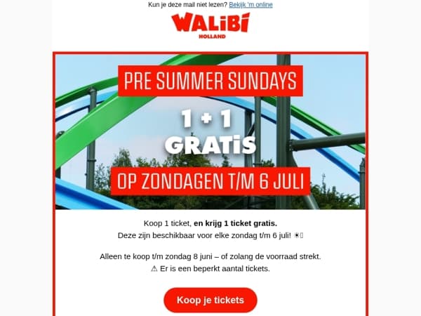 📣 Deal alert: 1+1 ticket gratis!