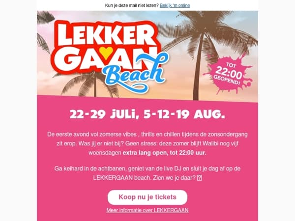 Walibi tot 22:00 uur? LEKKERGAAN! 🌴