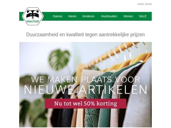We maken plaats voor nieuwe producten 💪💚 Je bespaart tot wel 50%