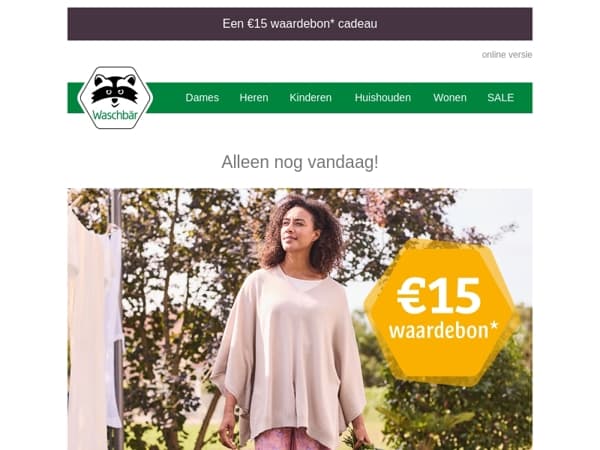 🔔 Laatste kans voor je €15-lentewaardebon*! 🌸
