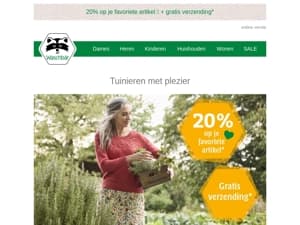 ⏳ Laatste kans: 20% op je 💚-artikel + gratis verzending*  🌹🌷 Tuinieren in de lente