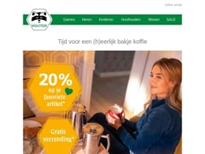 🕰️ Mis het niet: 20% op je 💚-artikel & gratis verzending!* ☕ Duurzaam koffiegenot. 