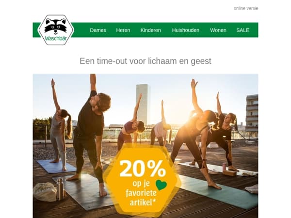 🙏 Ontspannen met comfortabele yogakleding 🧘 20% korting* op je favoriet + laatste-kans-items!