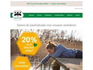 ♀️🌍 Sterke vrouwen, sterke toekomst 💚 20% op je favoriete artikel + gratis verzending* 
