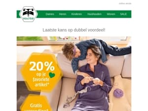 ⏰ Alleen nog vandaag! 20% op je 💚-product + gratis verzending*