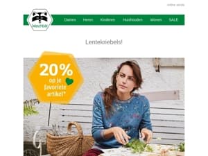 20% op je favoriete artikel!* 🌷☀️ Ontdek voorjaarsmode voor het hele gezin 👕
