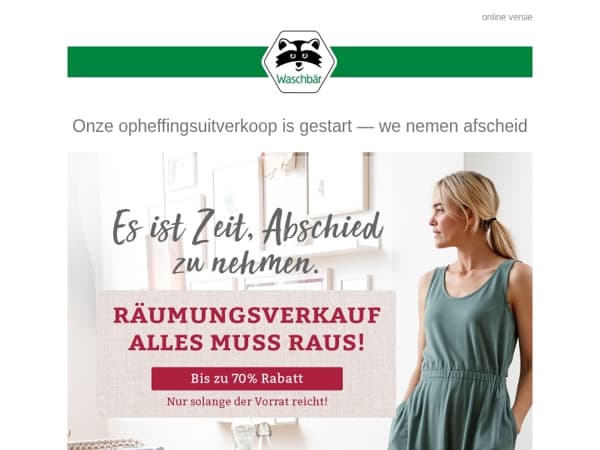 Opheffingsuitverkoop! 💗 We nemen afscheid!