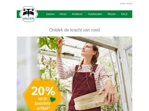 Met rood stijlvol accenten zetten ❤️✨ 20% op je favoriete artikel*