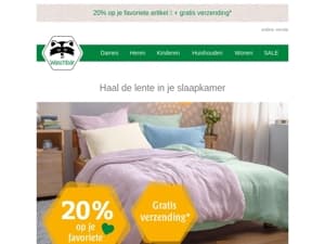 🌸🛏️ Lentefris ontwaken 💚 20% op je favoriete artikel & gratis verzending*