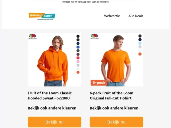 Zorg dat je niet misgrijpt – scoor nú je oranje outfit!