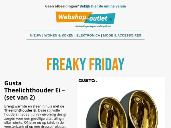 🎉 Extra goedkoop = Freaky Friday = alleen vandaag ⏰