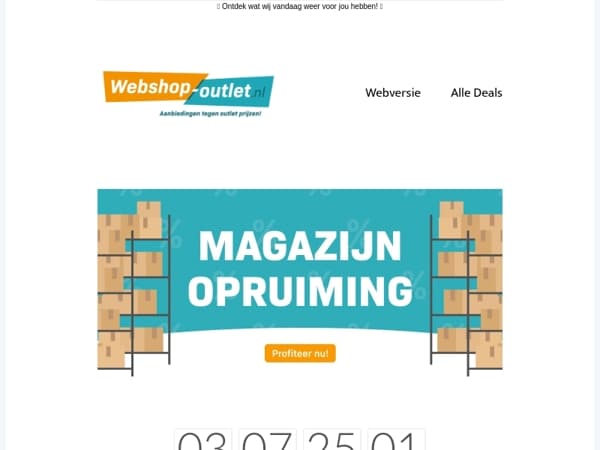 Alleen maar scherpe prijzen - Magazijnopruiming