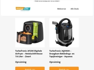 Opruiming TurboTronic Keukenapparatuur - Nu in Prijs verlaagd..