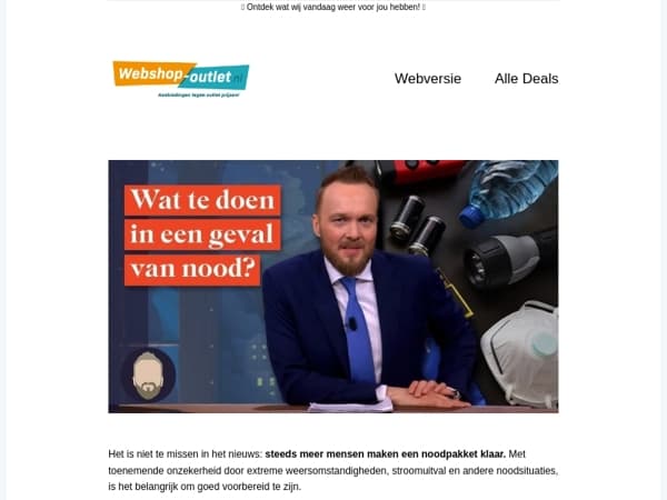 ⚠️ Wees voorbereid op het onverwachte – Shop jouw noodpakket nu! 🛑