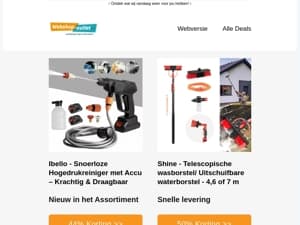 Snoerloze Hogedrukreiniger / Waterborstel / Borstelset voor de Boormachine / Deurmat