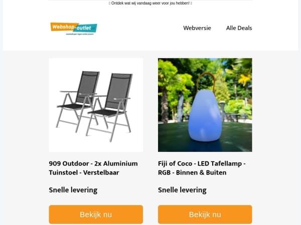 Tuinstoelen / Tafellamp / Kamado BBQ / Hangstoel