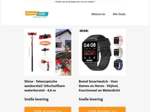 Wasborstel 4.6 m / Brend Smartwatch / En meer..