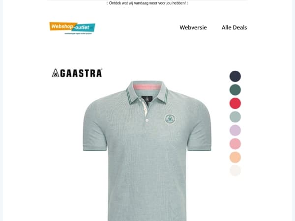 Gaastra Polo's / Fruit of the Loom T-Shirts / Root Slayer schep / Ligstoelen