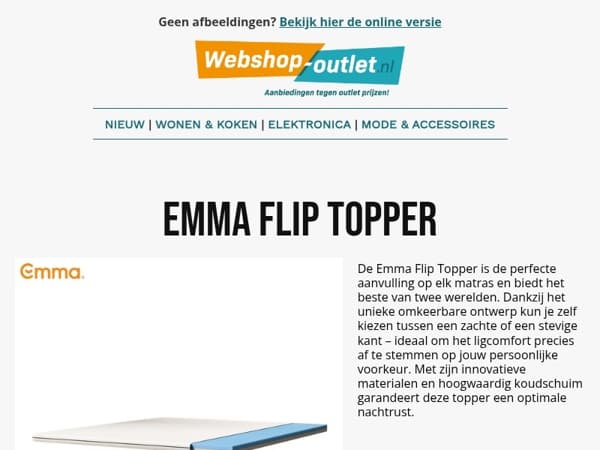 🔥 Upgrade je bed: Emma Toppers nu extra scherp geprijsd!