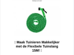 Nieuw - Flexibele tuinslang 15m - Bespaar ruimte