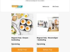 Opruiming - Eierpan / Messenslijper / Dubbele Fietstassen / Draadloze Deurbel