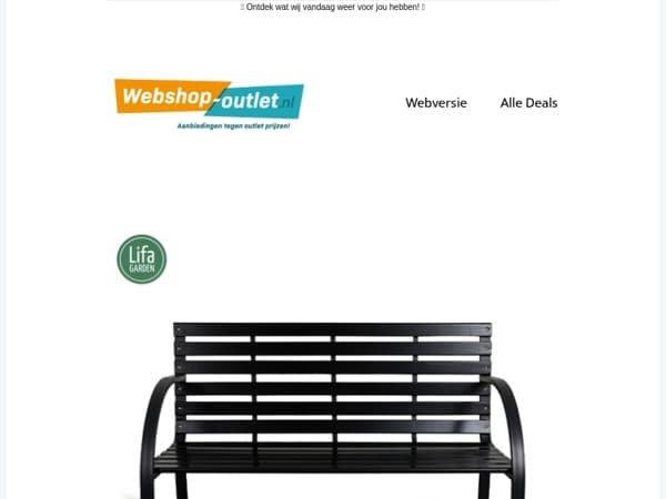 Tuinbank van Lifa Garden / Keukentrolley / Cheffinger Friteuse / PME Legend Sneakers Skytank