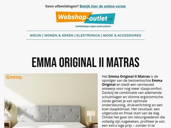🔥 OP=OP! Emma matrassen nu met hoge korting