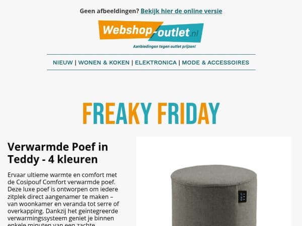 🎉 Freaky Friday = Verwarmde Poef / Kettlebell 10kg / Elektrische Kachel / Thermokleding / Handschoenen