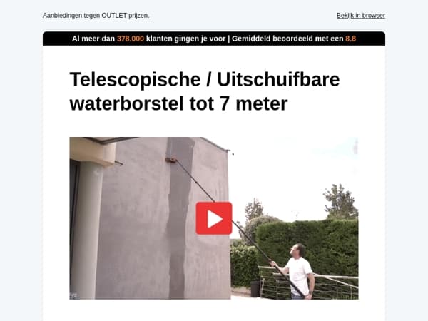 💦 Bereik Het Onmogelijke met Onze Waterborstels tot 7 Meter