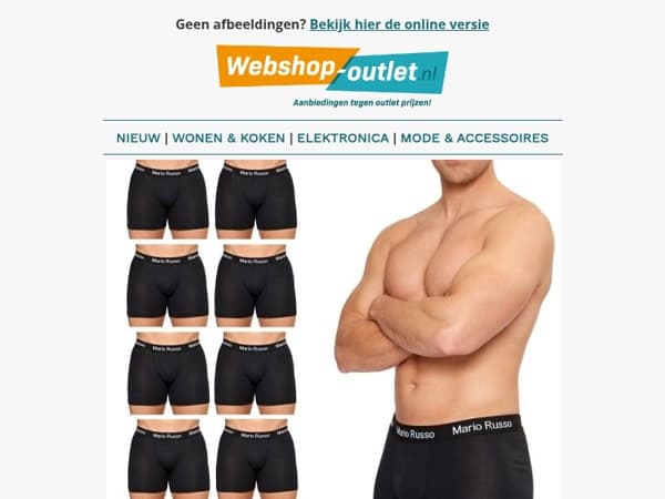 10-Pack Mario Russo Boxers / Noodhamers / Ballin Hoodies / Turtle Neck van Mario Russo / Waszakken