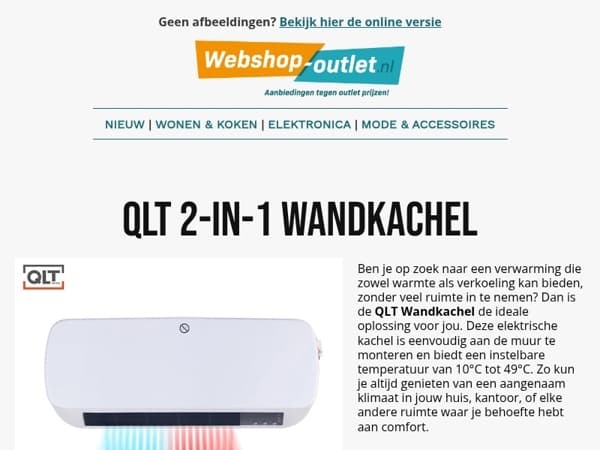 ❄️ Kou buiten, comfort binnen – heaters nu in de aanbieding