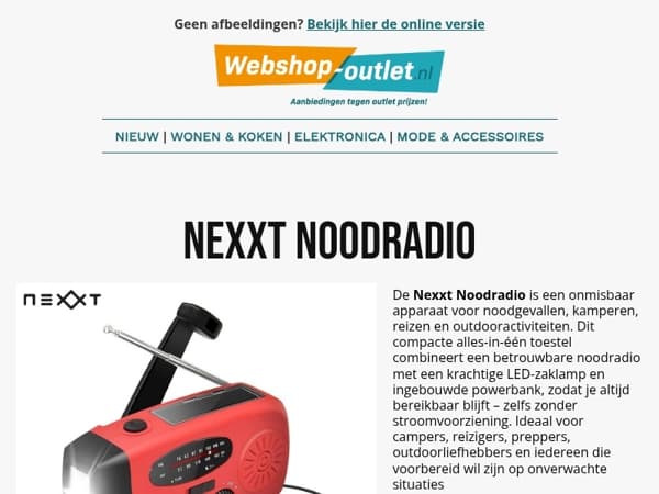 🚨 Onmisbaar! De Nexxt Noodradio redt je bij elke noodsituatie!