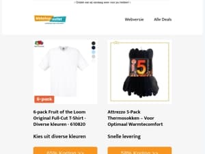 Thermosokken / Fruit of the Loom Basic Shirts