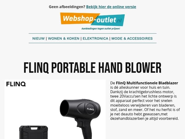 ⚡ Draadloos. Krachtig. Onmisbaar. De nieuwe FlinQ blower!