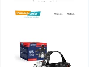 Hoofdlamp / Wasmand met 3 vakken / Stoomreiniger /  Batterij Box / Partytent