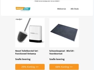 Schoonloopmat 80x120 cm / Nexxt Toiletborstel / En meer..