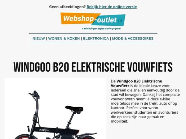 ⚡🚴 Elektrische vouwfiets + accessoires – nu extra scherp!