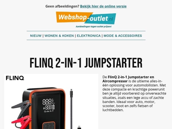 ⚡ 2-in-1: Start je auto én pomp je banden op – onmisbaar!