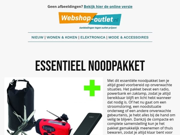 🚨 Denk vooruit: noodpakketten nu beschikbaar