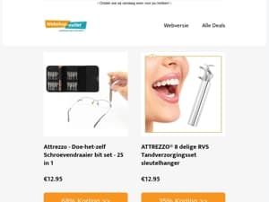 Alleen maar deals onder de 12,95 inclusief bezorging