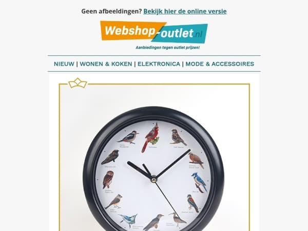 Klok met Vogelgeluiden / LED Lichtsnoer / Solar Fietsverlichting / Torenventilator / Pols Portemonnee