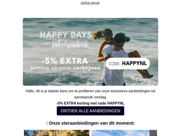 Top 8 sterrenverblijven van dit moment ✨