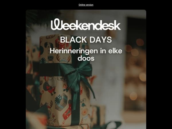 Maak van elk cadeau een herinnering € 20 korting op geschenkpakketten