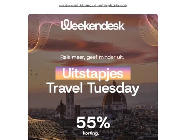ALLEEN VANDAAG | Travel Tuesday brengt je de beste reisaanbiedingen van het jaar