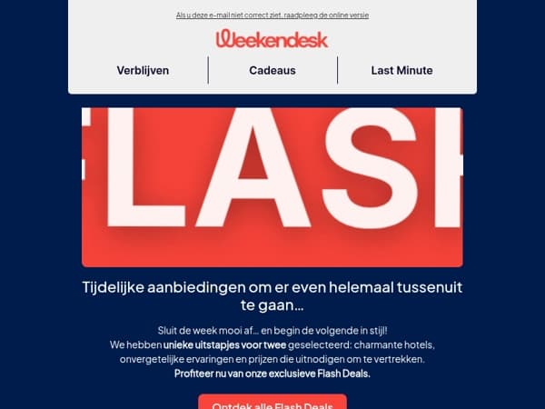 ⚡️ Flash Sales: Onze topverblijven speciaal voor jou geselecteerd