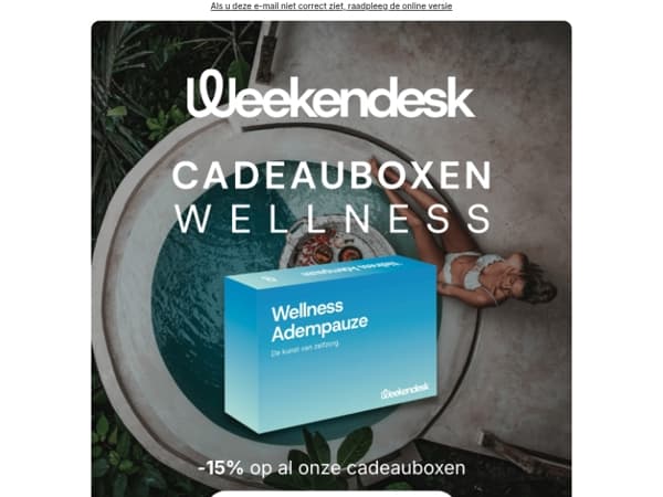 Tot 15% korting op wellness cadeauverblijven