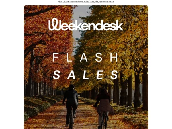 FLASH SALES: Prijzen om van te profiteren!