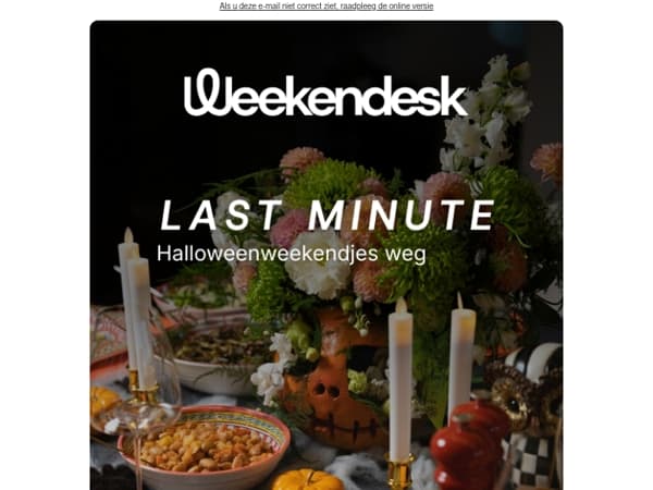 LAAT HALLOWEEN JE NIET VERRASSEN!