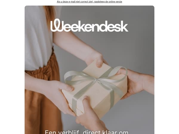 Een verblijf om cadeau te geven, binnen enkele seconden